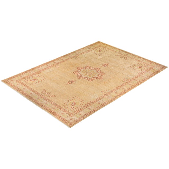 Yellow Mogul Collection Hand-Knotted Area Rug - Yellow 12' 2" x 17' 6" For Sale - Image 8 of 9