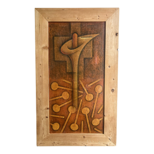 Abstract Expressionist Cubist Spore Painting #2 by Jeff Koegel 1996