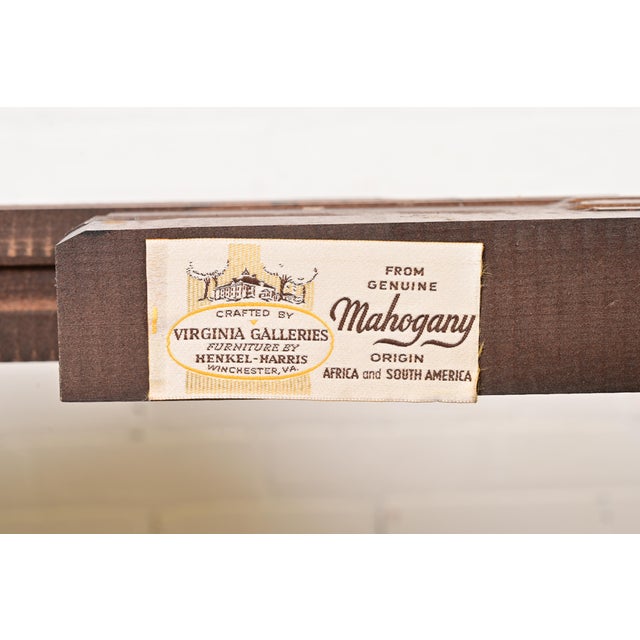 Henkel Harris Georgian Banded Mahogany Double Pedestal Extension Dining Table, Newly Refinished For Sale - Image 13 of 15