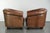 Beautiful set of 2 sheepskin club armchairs in a timeless English style with a stunning appearance. : This beautiful set...