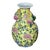 Vintage Yellow Porcelain Vase With Flower Bud Handles For Sale