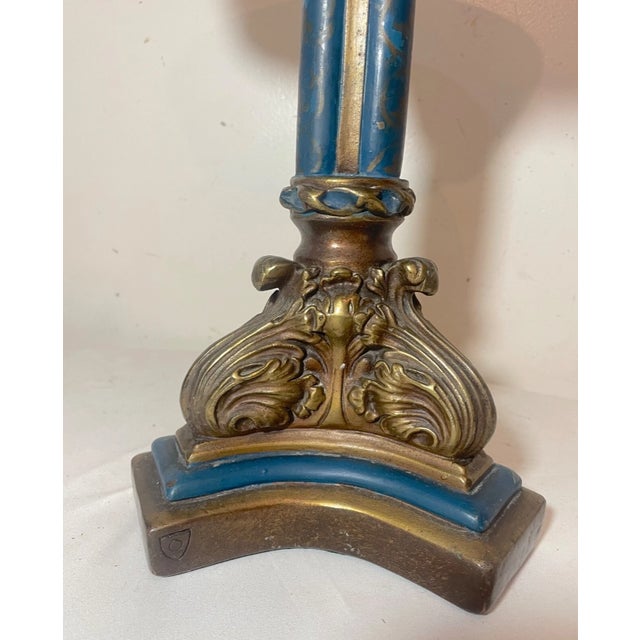 Neoclassical Huge Antique 1800's Armor Bronze Clad Co. Centerpiece Compote Tazza Footed Bowl For Sale - Image 3 of 12