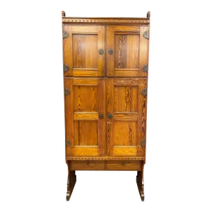1900 - 1909 Solid Pine Tall Cabinet by Martin Nyrop