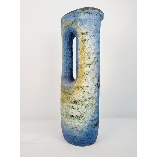 1970s Large Fireclay Ceramic Floor Vase by Ágoston Simó, 1970s For Sale - Image 5 of 18