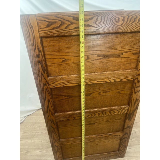 Antique Yawman and Erbe Tiger Oak Vertical File Cabinet Arts and Crafts C1910 For Sale - Image 9 of 12