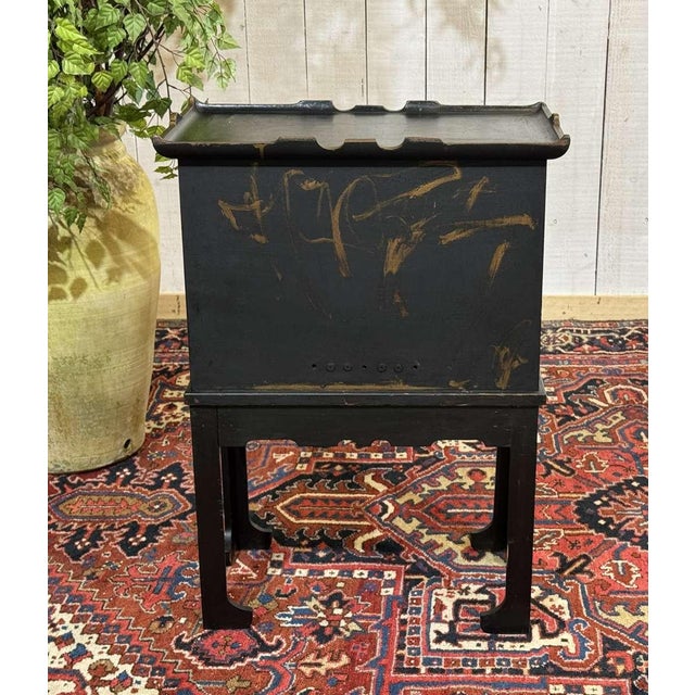 Small Painted Fir Wood Sideboard with Asian Decoration, 1950s For Sale - Image 16 of 16