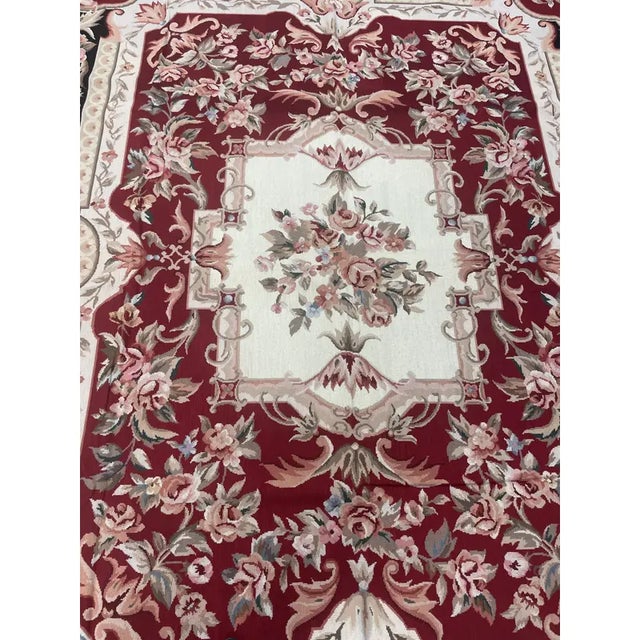 Textile Handwoven French Style Needlepoint Rug 8'0" X 10'0" For Sale - Image 7 of 9
