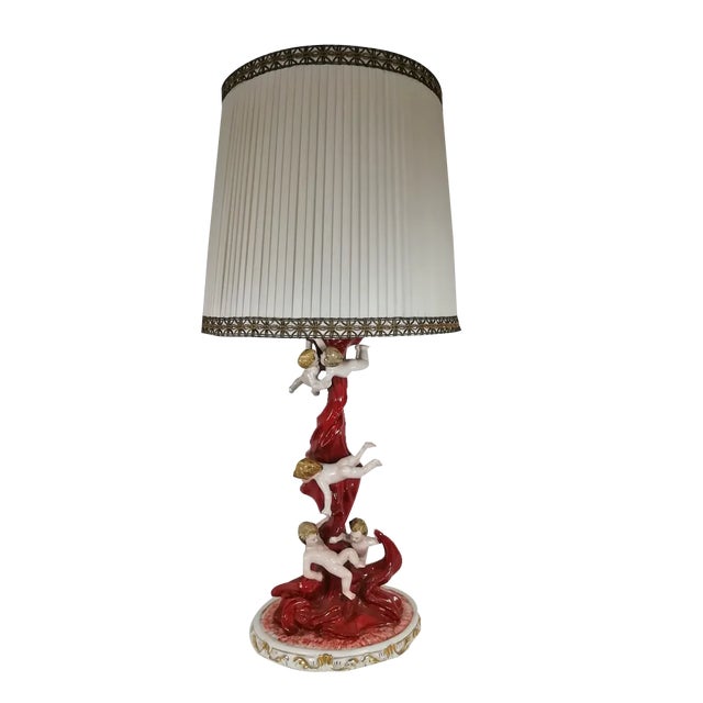 Ceramic Table Lamp by Bertolotti, Milan, 1950s For Sale