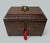 Impressive English early Georgian Flame Grain Mahogany with ebony inlays Treble Tea Caddy Teacaddy of outstanding quality...