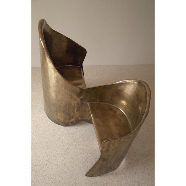 Toi & Moi Loveseat in Polished Brass Resin Over Inox by Atelier Ellery For Sale - Image 11 of 12