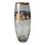 Mid Century Blue Glass Hand Decorated Italian Glass Vase 10.5" For Sale