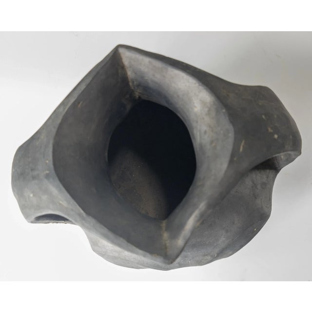 Black Han Dynasty Chinese Sichuan Black Glazed Amphora Vase For Sale - Image 8 of 12