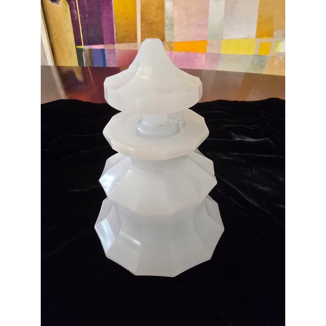 Alabaster Antique French Rock Crystal Glass Opaline Perfume Bottle For Sale - Image 8 of 8