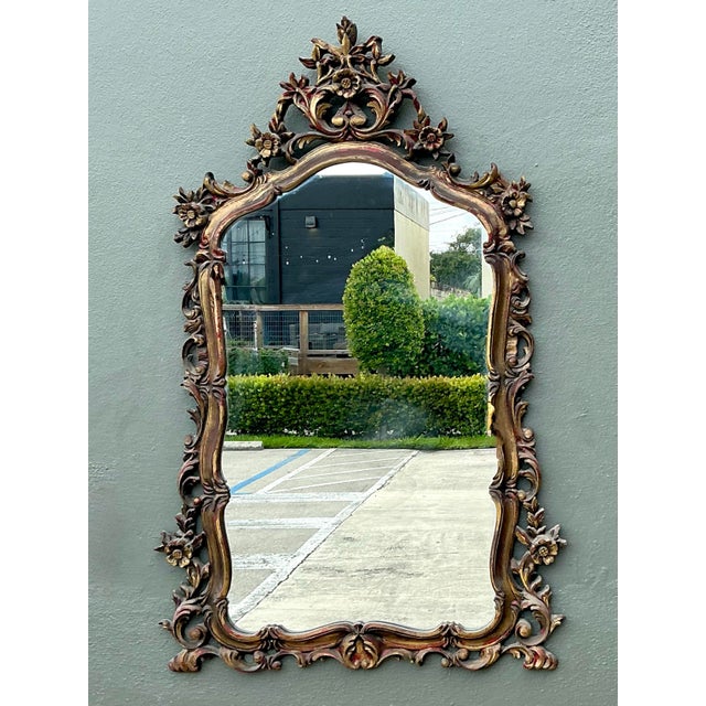 Vintage Ornate Carved Mirror For Sale - Image 10 of 12