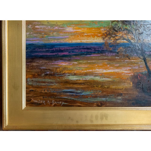 Mid-Century American Impressionist Landscape Painting of Mexico Coast by Walter Bailey For Sale In New York - Image 6 of 15