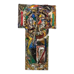 Loren Munk, Mixed Media Neo Expressionist Collage Assemblage Painting Sculpture Art Brut, 1984