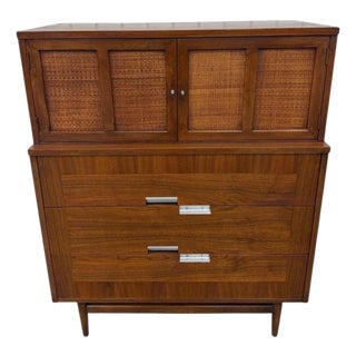 Mid-Century Modern American of Martinsville Accord Walnut High Chest For Sale
