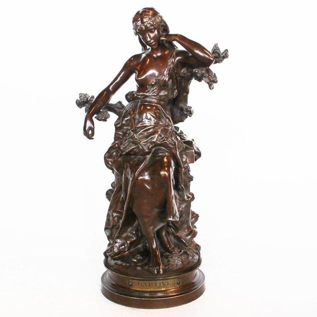 Hippolyte François Moreau, Captive, 1890, Bronze For Sale - Image 13 of 13