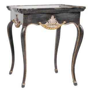Judson Rothschild “Wheels of Fortune” Black, Gilt and Glass End Table, 2006 For Sale