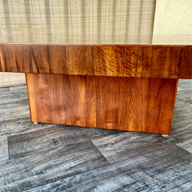 Fully Refinished Mid Century Modern Handcrafted Wood Coffee Table. Circa 1970s For Sale - Image 12 of 17