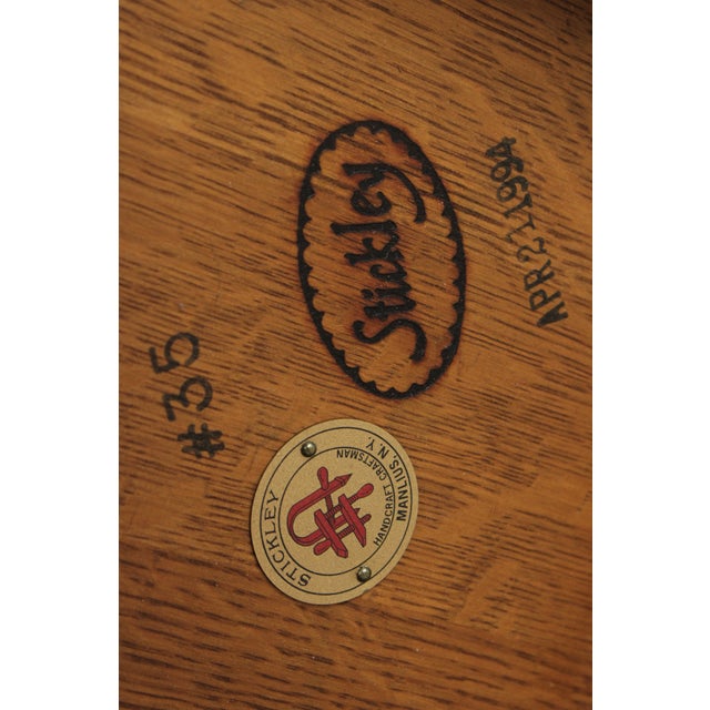Stickley Mission Oak Arts & Crafts Round Lamp Table For Sale - Image 14 of 14