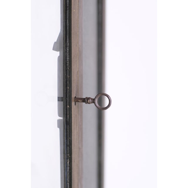 Brown Mid 20th Century European 5 Ft. Brass Free Standing Display Case For Sale - Image 8 of 14