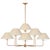 Kelley Large Chandelier in Gilded Iron with Linen Shades Designer: Niermann Weeks Fixture Height: 20.25" Min. Custom...