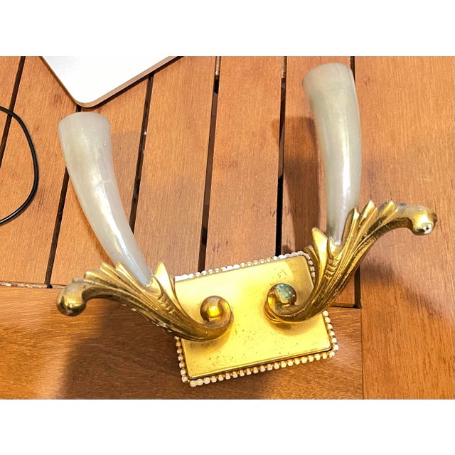 Mid 20th Century Riccardo Scarpa Pair of Double Brass Sconces, Italy - a Pair For Sale - Image 10 of 10