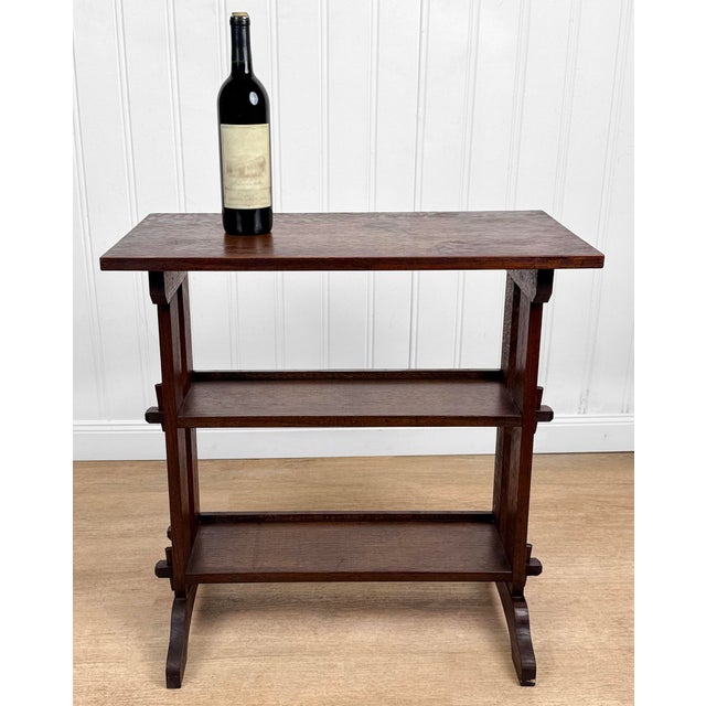 - Original Arts & Crafts Movement Bookshelf by Roycroft - Made to Hold the Original Little Journeys Series - Solid Oak...