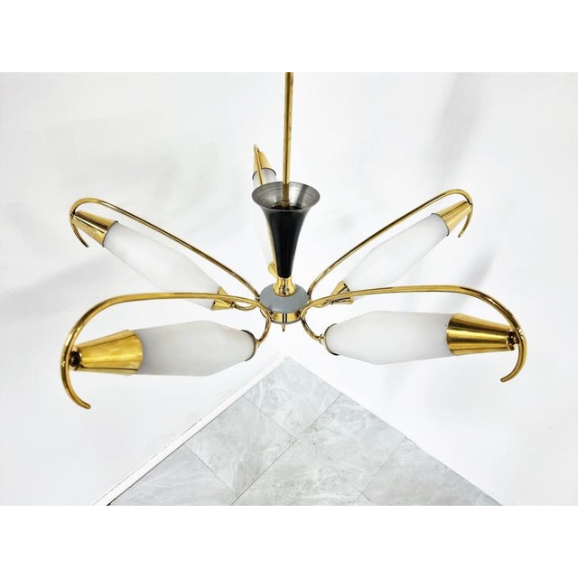 Mid-Century Italian Chandelier, 1960s For Sale - Image 10 of 12