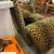 Brown Curvaceous Leopard Print Custom Arm Chair For Sale - Image 8 of 9