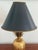 Petite Brass Pineapple Lamp With Black Tole Shade For Sale In Savannah - Image 6 of 8