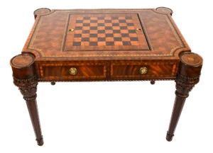 Late 20th Century Maitland Smith Mahogany Game Table