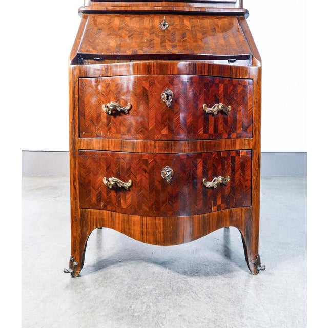 Louis XV Geometric Secretary Cabinet, 1700s For Sale - Image 6 of 14