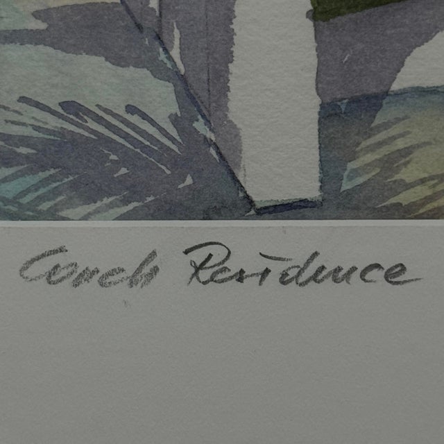 Traditional Original Georg K. Salhofer Watercolor Painting Conch Residence Key West Florida For Sale - Image 3 of 12