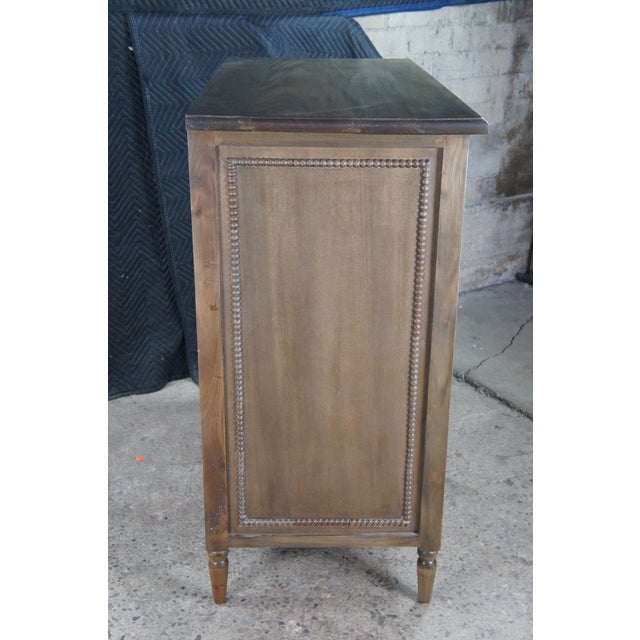 late 20th Century Bramble Cholet 5 Drawer Straw Wash Chest of Drawers Tall Dresser 44", Attributed For Sale - Image 10 of 12