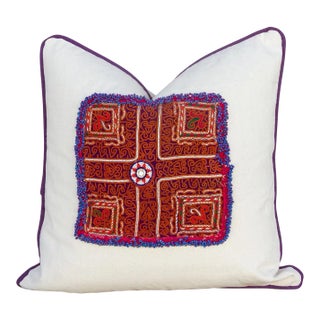 Vivek Vintage Boho Throw Pillow Cover For Sale