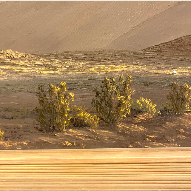 Amber John W. Hilton Desert Oil Painting Large 43" California Southwest Landscape Art For Sale - Image 8 of 17