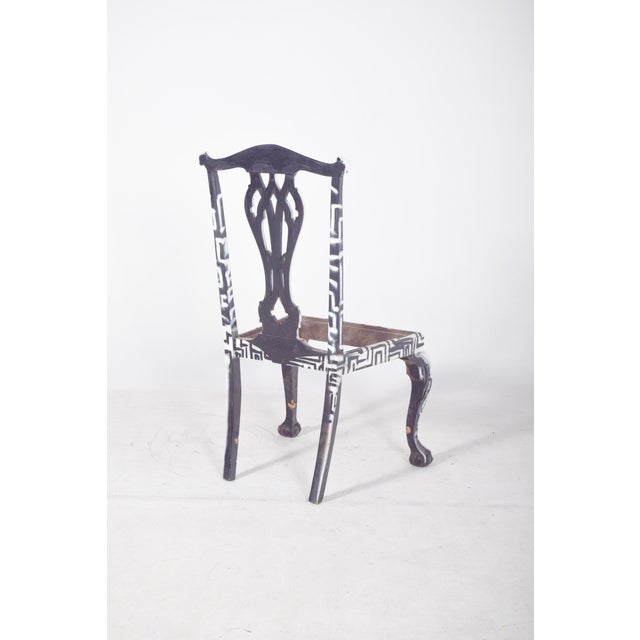 1950s Black and White Painted Chair by Francisco Camilo For Sale - Image 5 of 7
