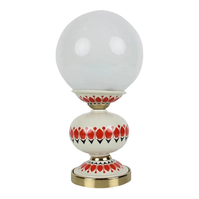 Mid-Century Porcelain Table Lamp, 1960s For Sale