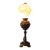 Antique Bradley & Hubbard Banquet Lamp W. Floral Globe Brass Working Rare For Sale