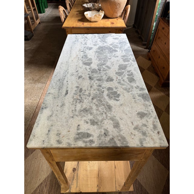 Marble Top Island by Adoorne For Sale - Image 6 of 11