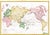 Pacific-centered Mercator Projection world map, drawn by Pierre Lapie and published by Magimel, Anselin, et Pochard in...