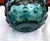 1950s Vintage Teal Blue Empoli Hand Blown Hobnail Square Bowl For Sale - Image 5 of 7