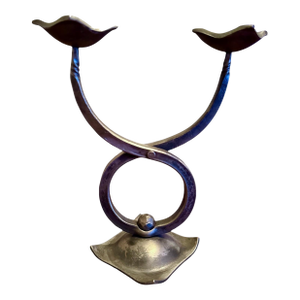 Hefaistos Prague Forged Iron Taurus Zodiac Candle Holder-Arts Crafts-Czech-Metal