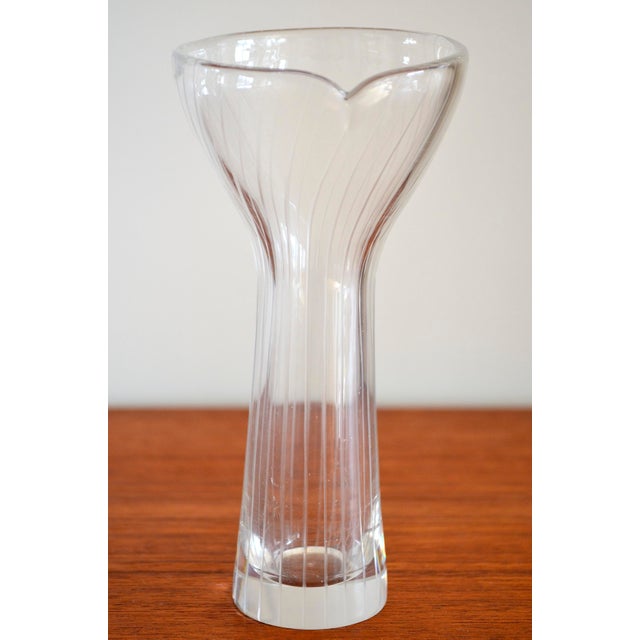 Iittala Finnish Glass Vase by Tapio Wirkkala for Iittala, 1957 For Sale - Image 4 of 8