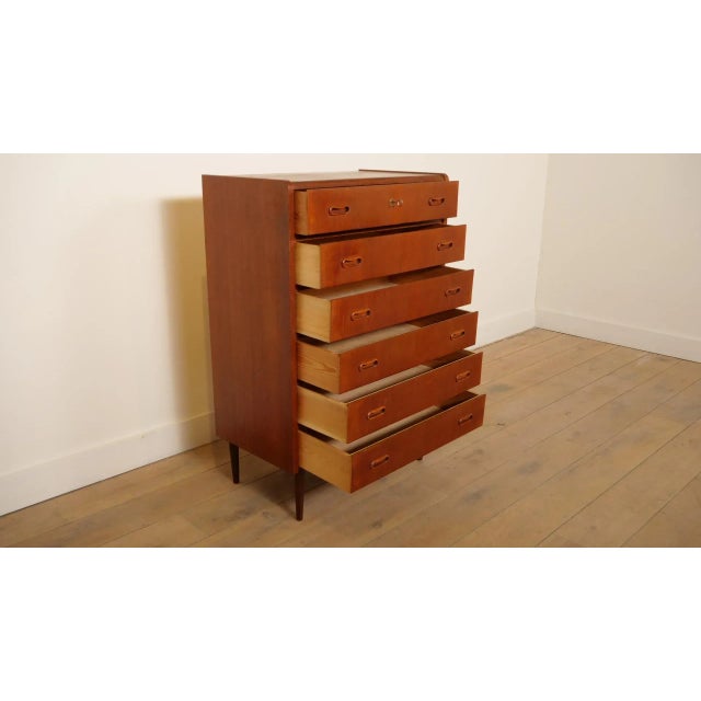 Brown Vintage Danish Teak Chest of Drawers For Sale - Image 8 of 10