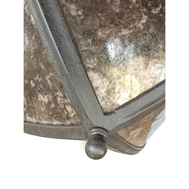 Metal Steven Handelman Studios Iron & Mica Flush Mount For Sale - Image 7 of 8