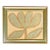 Original Framed Botanical Tulip Painting, Oil on Canvas in Gold Frame, 17x21 Minimalist Boho Home Decor For Sale