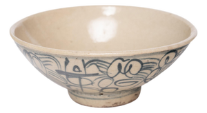 Chinese Blue & White Double Happiness Bowl, C. 1800